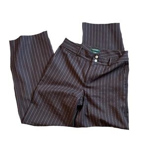 High waisted pin stripe trousers